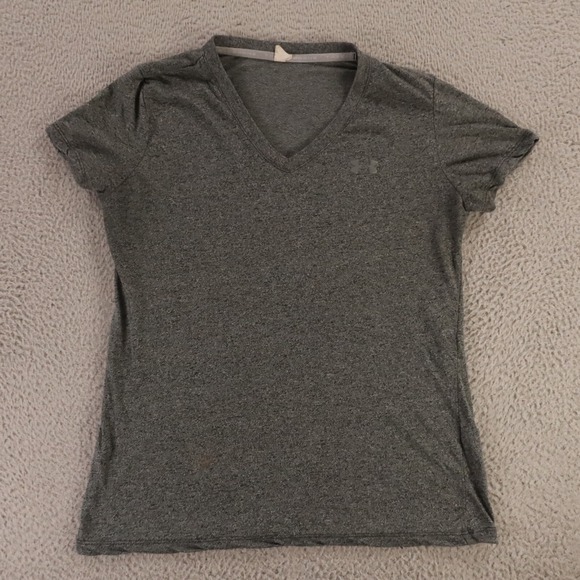 Under Armour Tops - Under Armour Shirt Womens M Gray Cotton Short Sleeve HeatGear